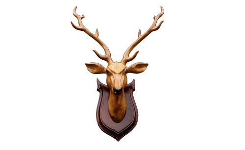 Bankura Traditional Art Center Wooden Deer Head