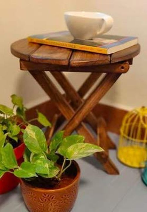 Care 4U Wooden Folding Side Table