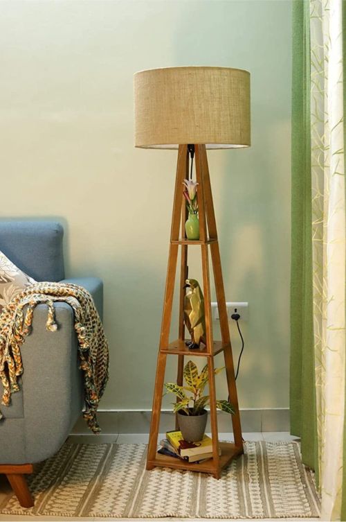 Hiftocraft Wooden Tripod Floor Lamp