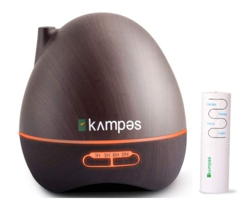 Kampes Cool Mist Aroma Diffuser & Humidifier in wood style with remote 
